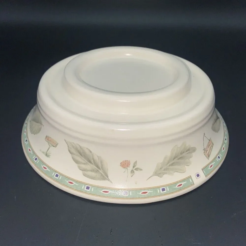 Pfaltzgraff Naturewood Hurricane Candle Bottom Piece No Glass- Replacement Piece